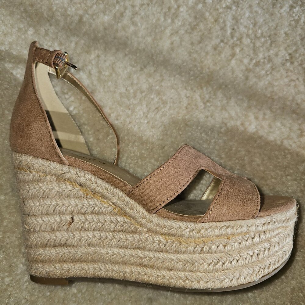 Guess Los Angeles Genuine Suede and Espadrille Wedges Heel - Picture 3 of 5